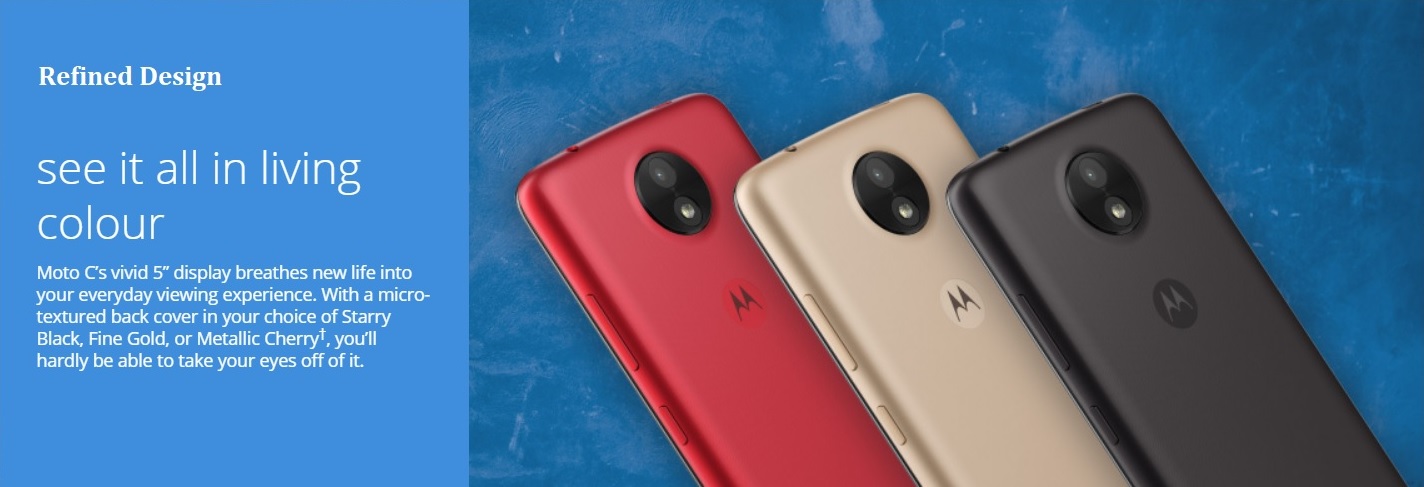 Lenovo Moto C Dual sim, 1GB+16GB Phone, 4G LTE 7