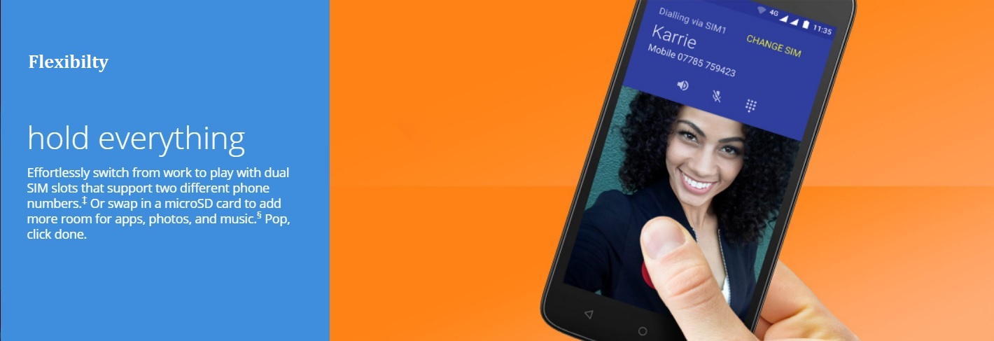 Lenovo Moto C Dual sim, 1GB+16GB Phone, 4G LTE 3