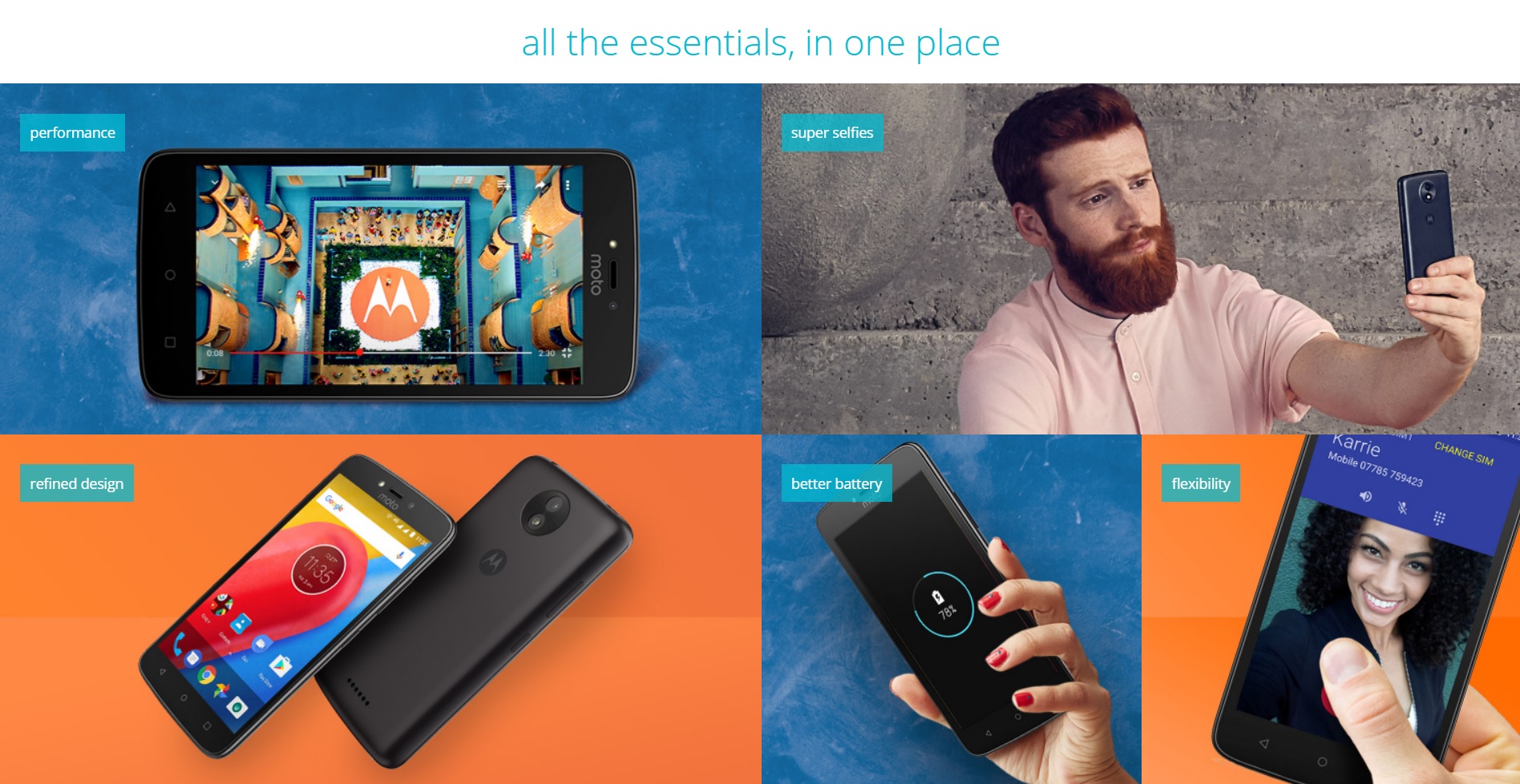 Lenovo Moto C Dual sim, 1GB+16GB Phone, 4G LTE 2