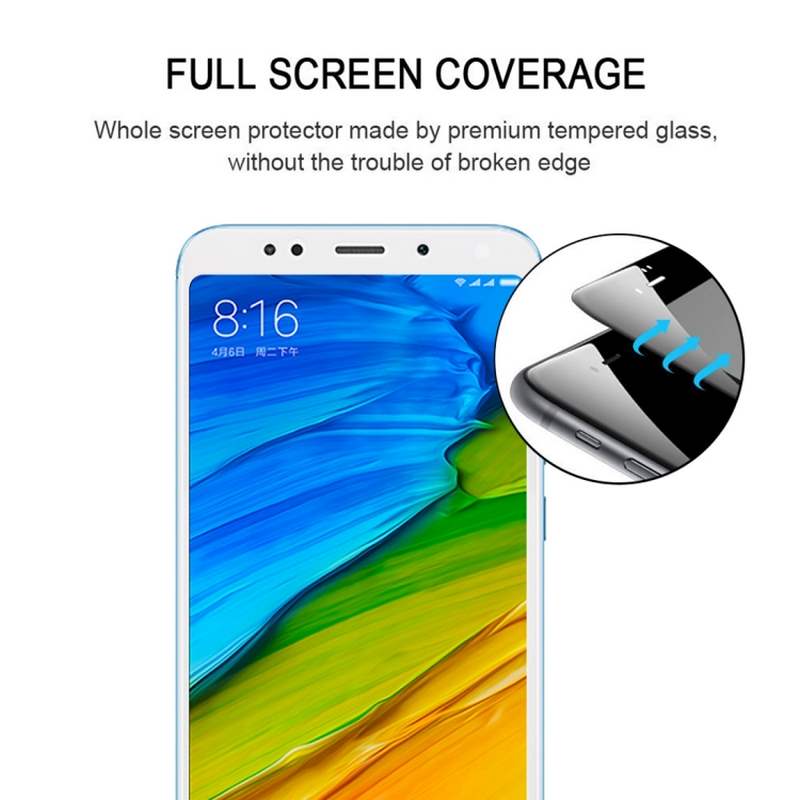 XIAOMI REDMI 5 PLUS SCREEN PROTECTOR WHITE - FULL SCREEN COVERAGE
