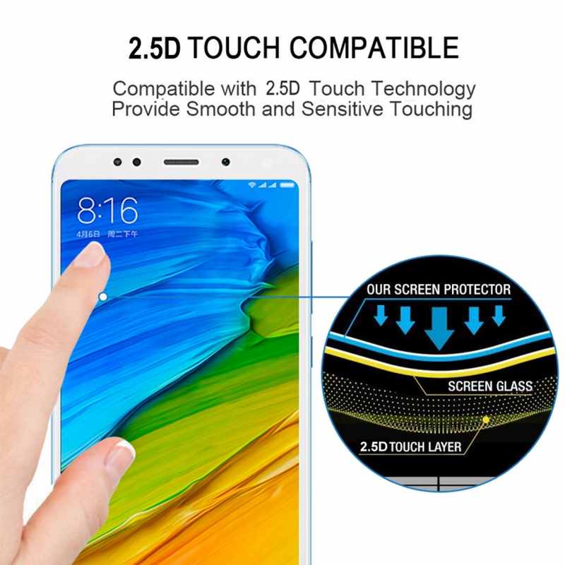 XIAOMI REDMI 5 PLUS SCREEN PROTECTOR WHITE - TOUCH COMPATIBLE
