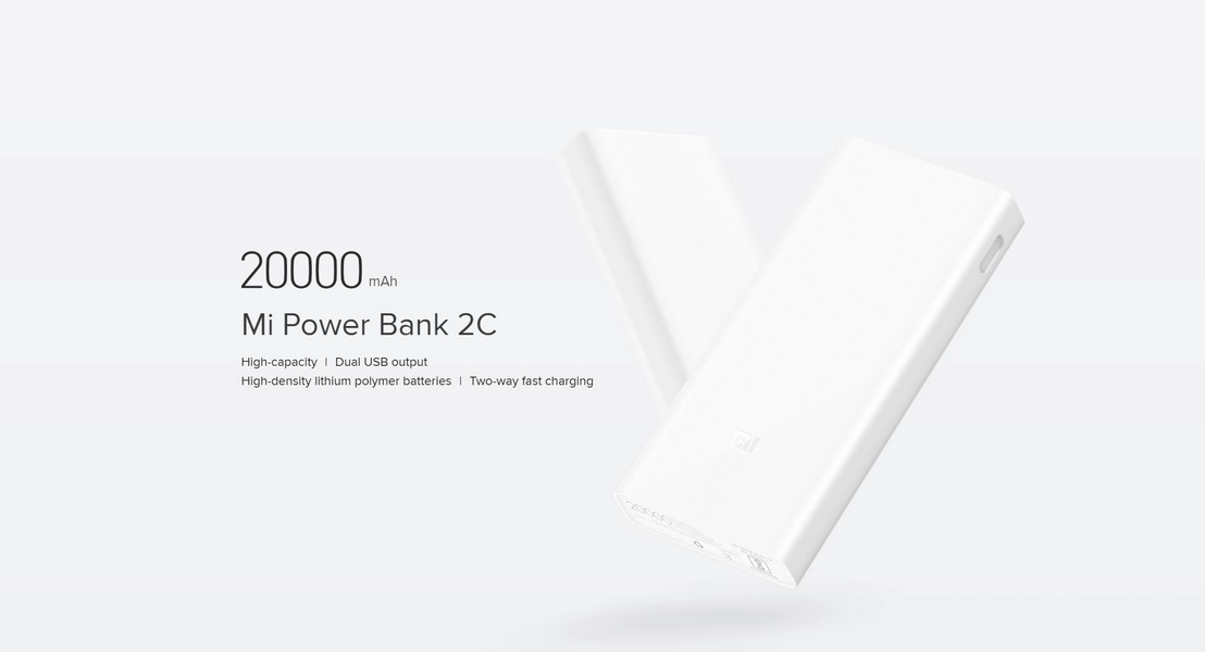 Xiaomi Mi 20000mAh Power Bank 2C Dual USB - Two Way Fast Charging