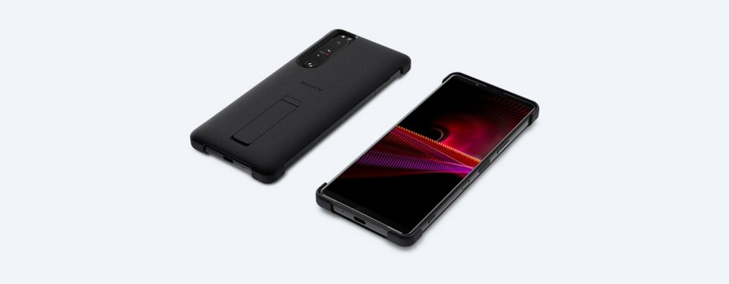 SONY XPERIA 1 III STYLE COVER WITH STAND - BLACK (1)