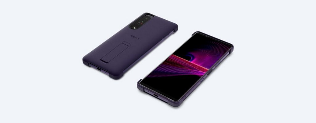 SONY XPERIA 1 III STYLE COVER WITH STAND - PURPLE (1)