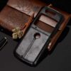 MOTOROLA RAZR 5G LUXURY LEATHER TEXTURE CASE - BLACK