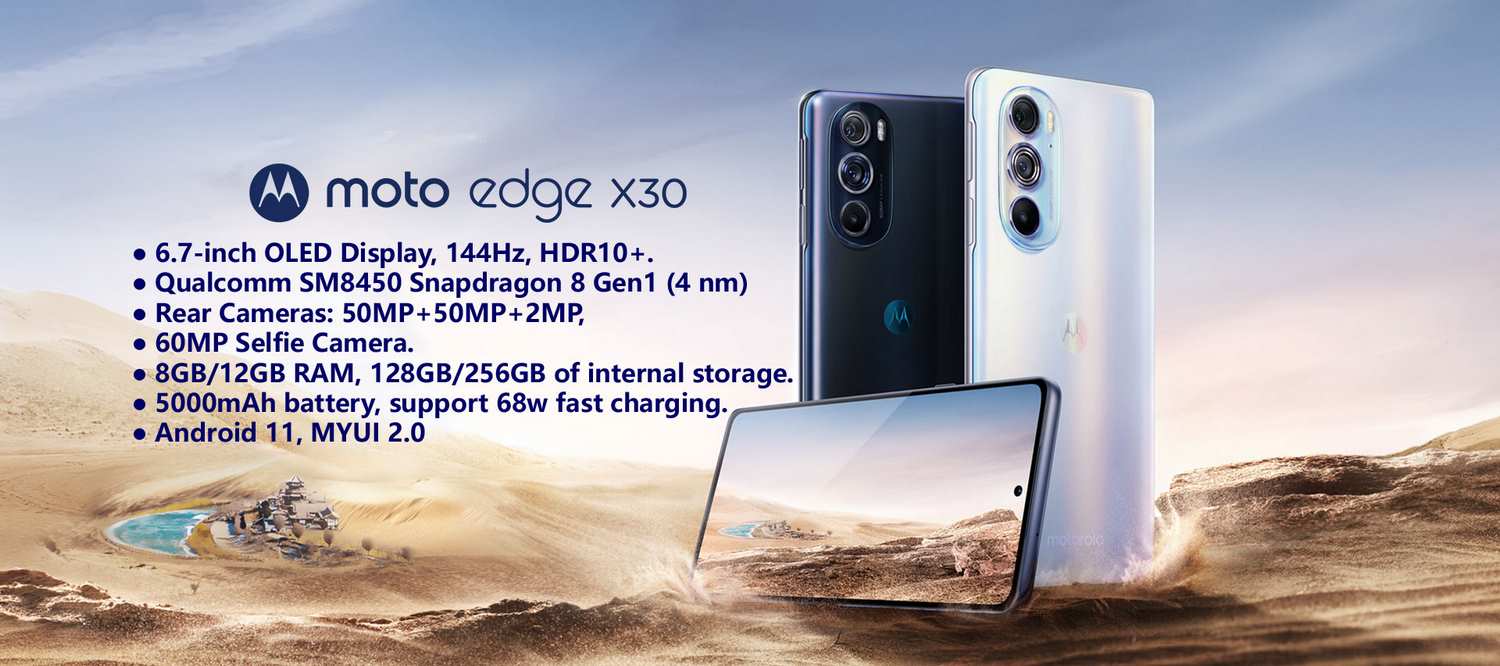 MOTOROLA EDGE X30 5G - SNAPDRAGON 8 GEN1 - BANNER - ALEZAY KUWAIT