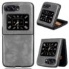 Motorola Razr 2022 Luxury Leather Texture Case (GREY)