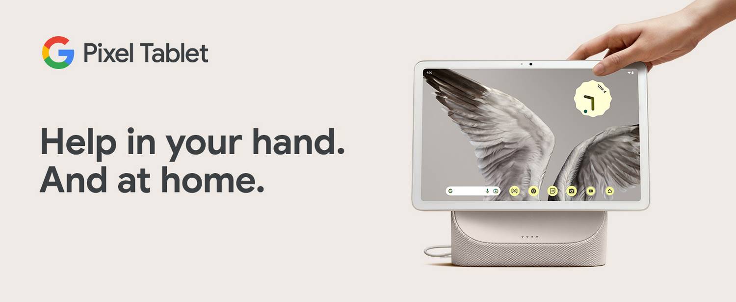 Google Pixel Tablet with Charging Speaker Dock - Banner - Alezay Kuwait