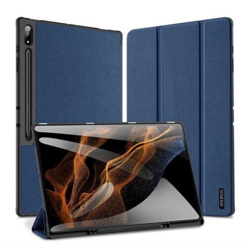 DUX DUCIS Domo Leather Case for Samsung Galaxy Tab S9 Ultra - Blue - Alezay Kuwait