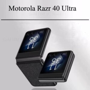 Motorola Razr 40 Ultra Leather Case - Black - Alezay Kuwait