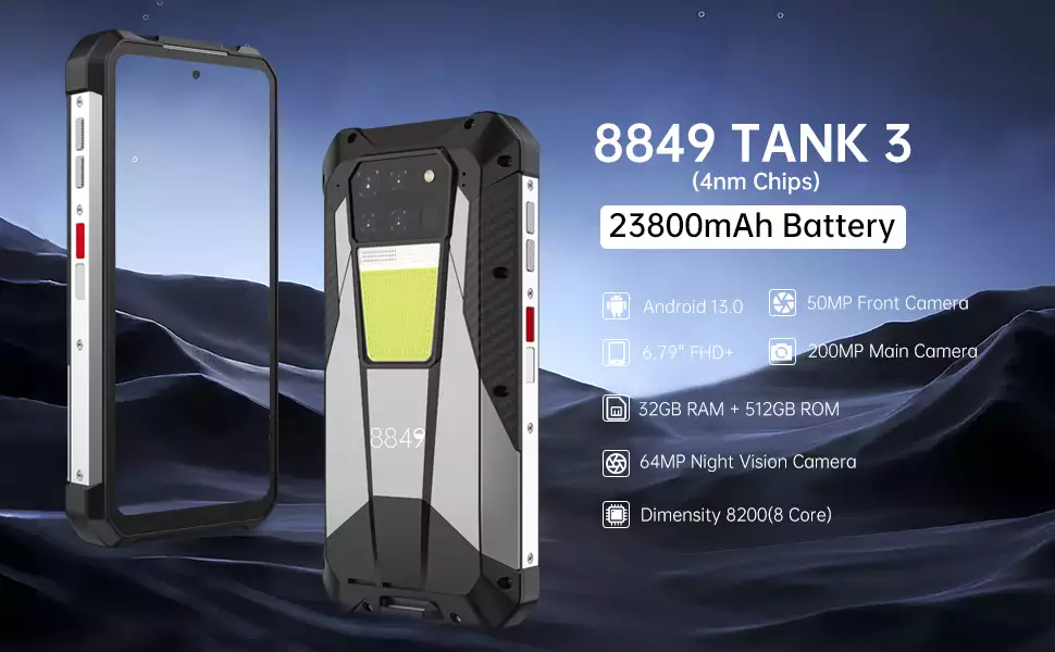 UNIHERTZ 8849 TANK 3 RUGGED SMARTPHONE - BANNER - ALEZAY KUWAIT