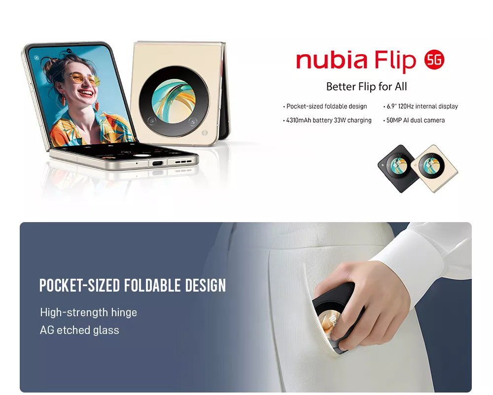 NUBIA FLIP 5G - CHEAPEST FOLDABLE PHONE - ALEZAY KUWAIT