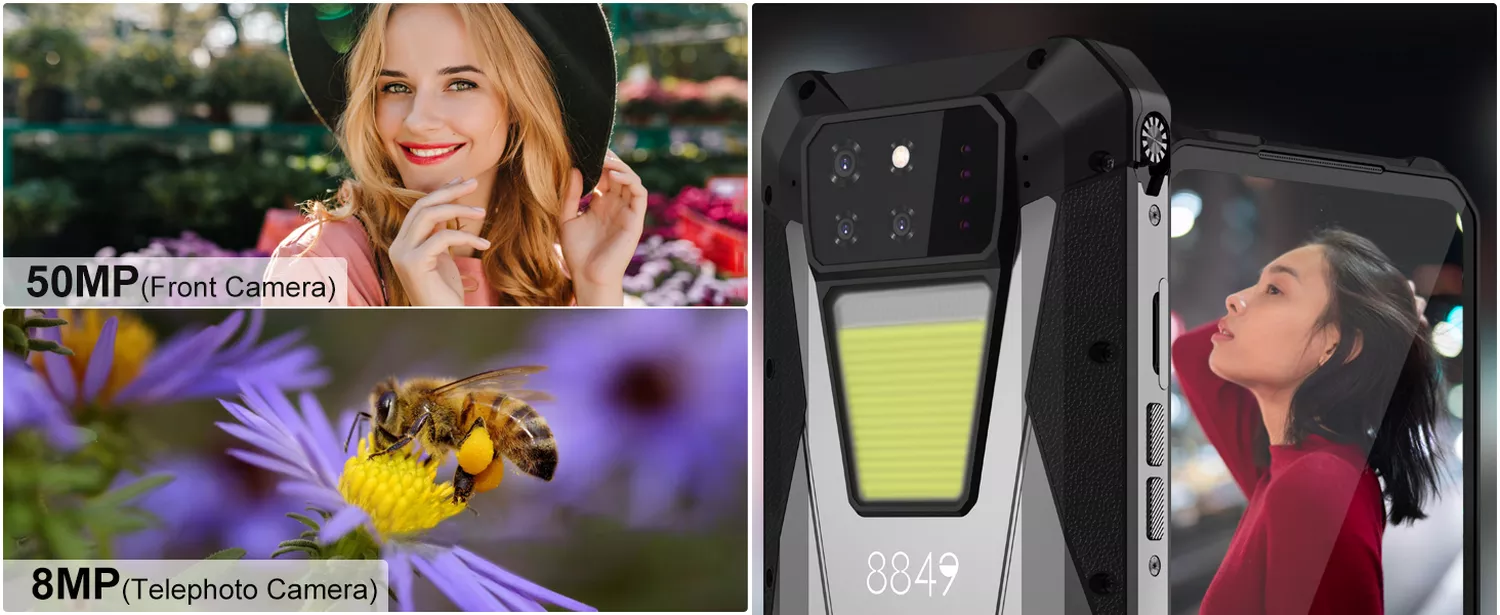 Unihertz 8849 Tank 3S - 15600mAh Battery 5G Rugged Smartphone with Built-in Projector - Camera - Alezay Kuwait