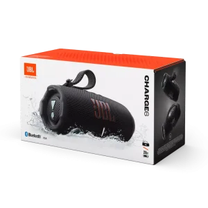 JBL CHARGE 6 Portable Waterproof Speaker with Powerbank - Black - Alezay Kuwait - JBL Kuwait