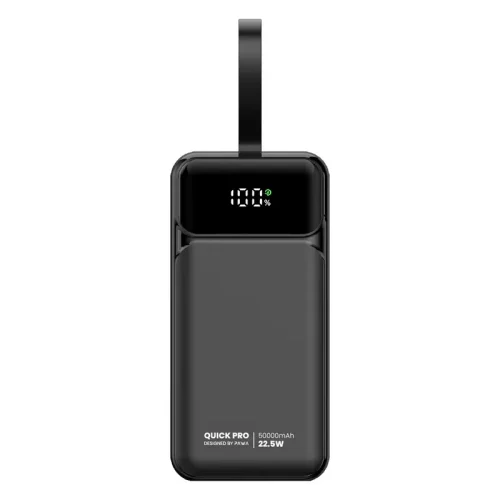 PAWA Quickpro P225 Fast Charging Powerbank 50000mAh - Black - Alezay Kuwait - PAWA Kuwait
