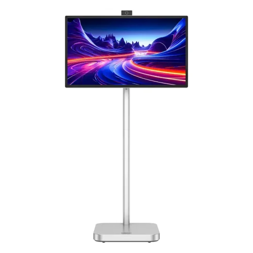 Powerology 32-inch Google 4K Smart Screen with 4K Camera and Stand - Silver - Alezay Kuwait - Powerology Kuwait