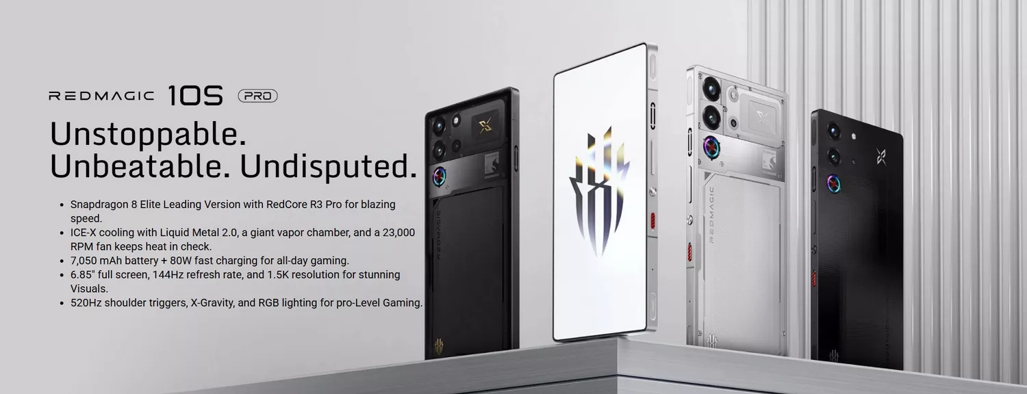 REDMAGIC 10S PRO GAMING PHONE - SPEC BANNER - ALEZAY KUWAIT - REDMAGIC KUWAIT