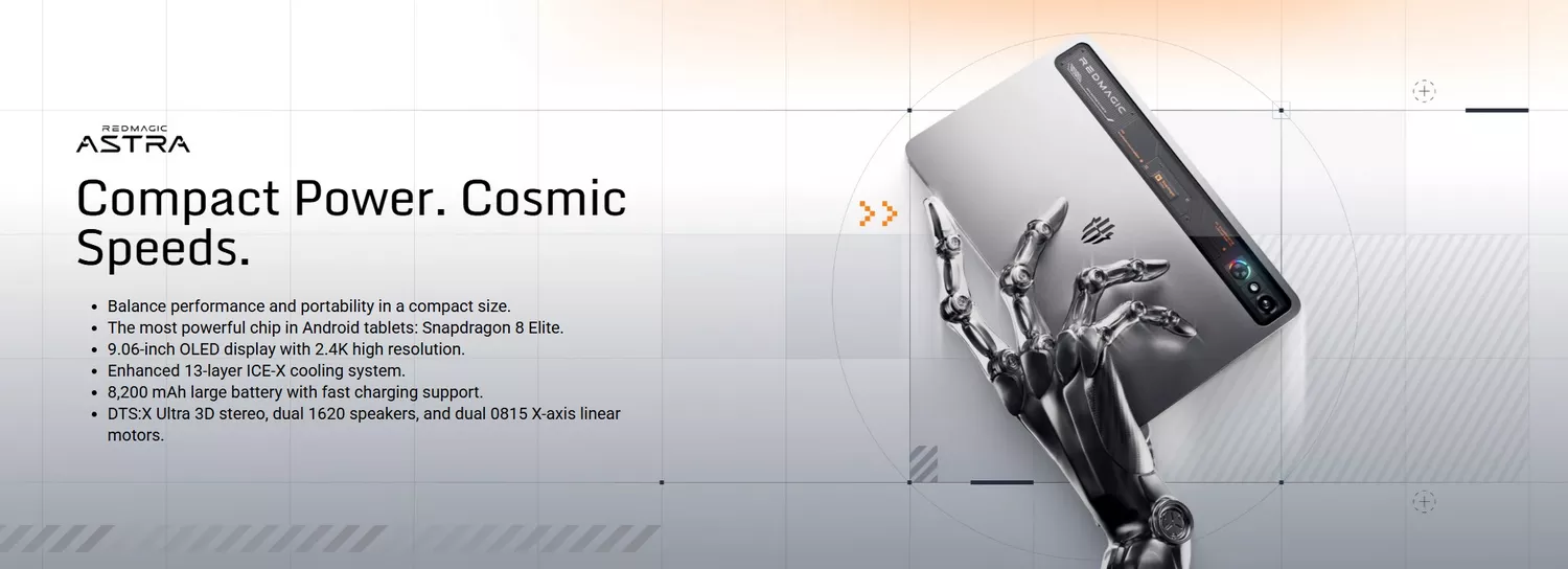 REDMAGIC ASTRA GAMING TABLET - SPEC BANNER - ALEZAY KUWAIT - REDMAGIC KUWAIT