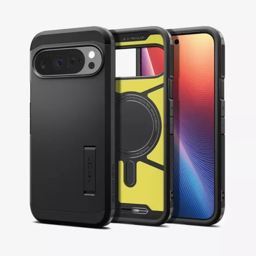 Google Pixel 10 Pro XL Case Tough Armor Magfit Spigen - Black - Alezay Kuwait - Spigen Kuwait