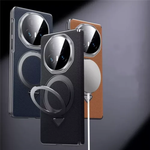 Honor Magic V5 Leather Magnetic Handle MagSafe Case - Alezay Kuwait - Sulada Kuwait