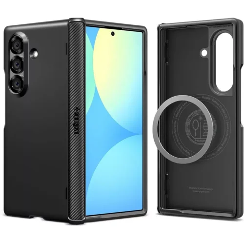 Samsung Galaxy Z Fold 7 Case Slim Armor Pro Magfit Spigen - Black - Alezay Kuwait - Spigen Kuwait