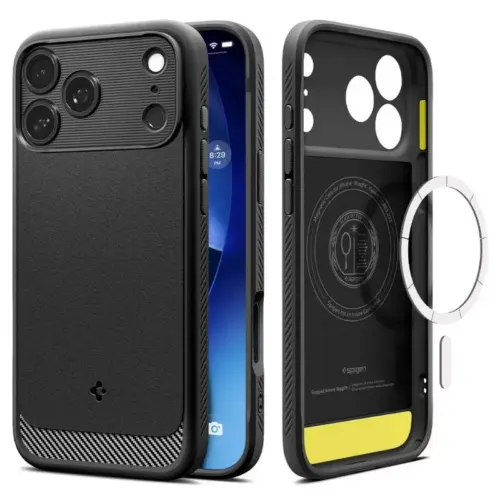 Apple iPhone 17 Pro Max Case Rugged Armor Magfit Spigen - Apple iPhone 17 Pro Case Rugged Armor Magfit Spigen - Alezay Kuwait - Spigen Kuwait