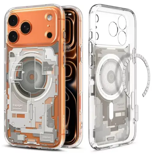 Apple iPhone 17 Pro Max Case Ultra Hybrid Zero One Magfit Spigen - Apple iPhone 17 Pro Case Ultra Hybrid Zero One Magfit Spigen - White - Alezay Kuwait