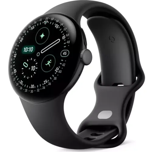 Google Pixel Watch 4 (41mm) - Matte Black Case with Obsidian Active Band - Alezay Kuwait - Google Store Kuwait