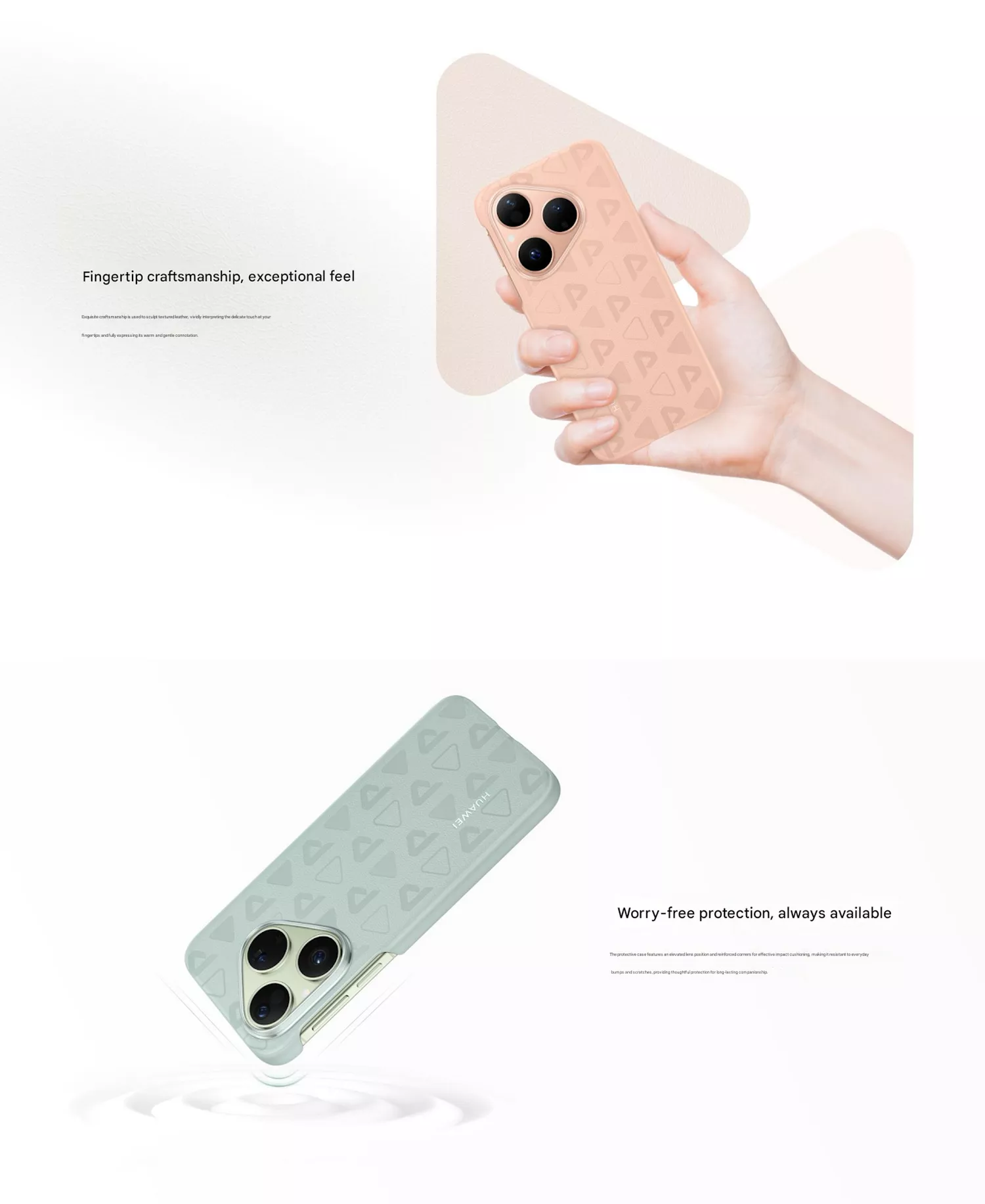 Huawei Pura 80 Ultra Monogram Vegan Leather Case (Official) - Huawei Kuwait - Alezay Kuwait