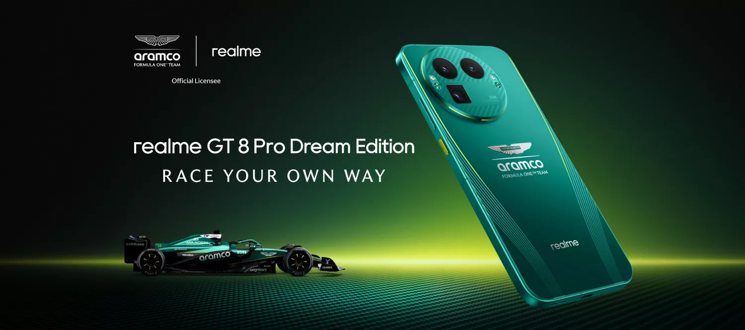Realme GT 8 Pro Aston Martin F1 Limited Edition - Banner - Realme Kuwait - Alezay Kuwait