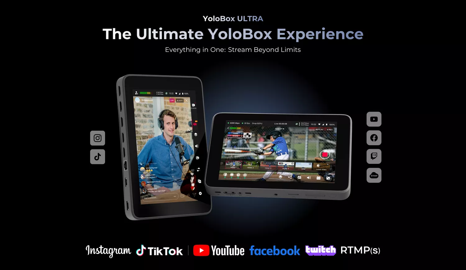 YoloLiv YoloBox Ultra - The Ultimate All-in-one Horizontal & Vertical Live Streaming Equipment Switcher - Yololiv Kuwait - Alezay Kuwait