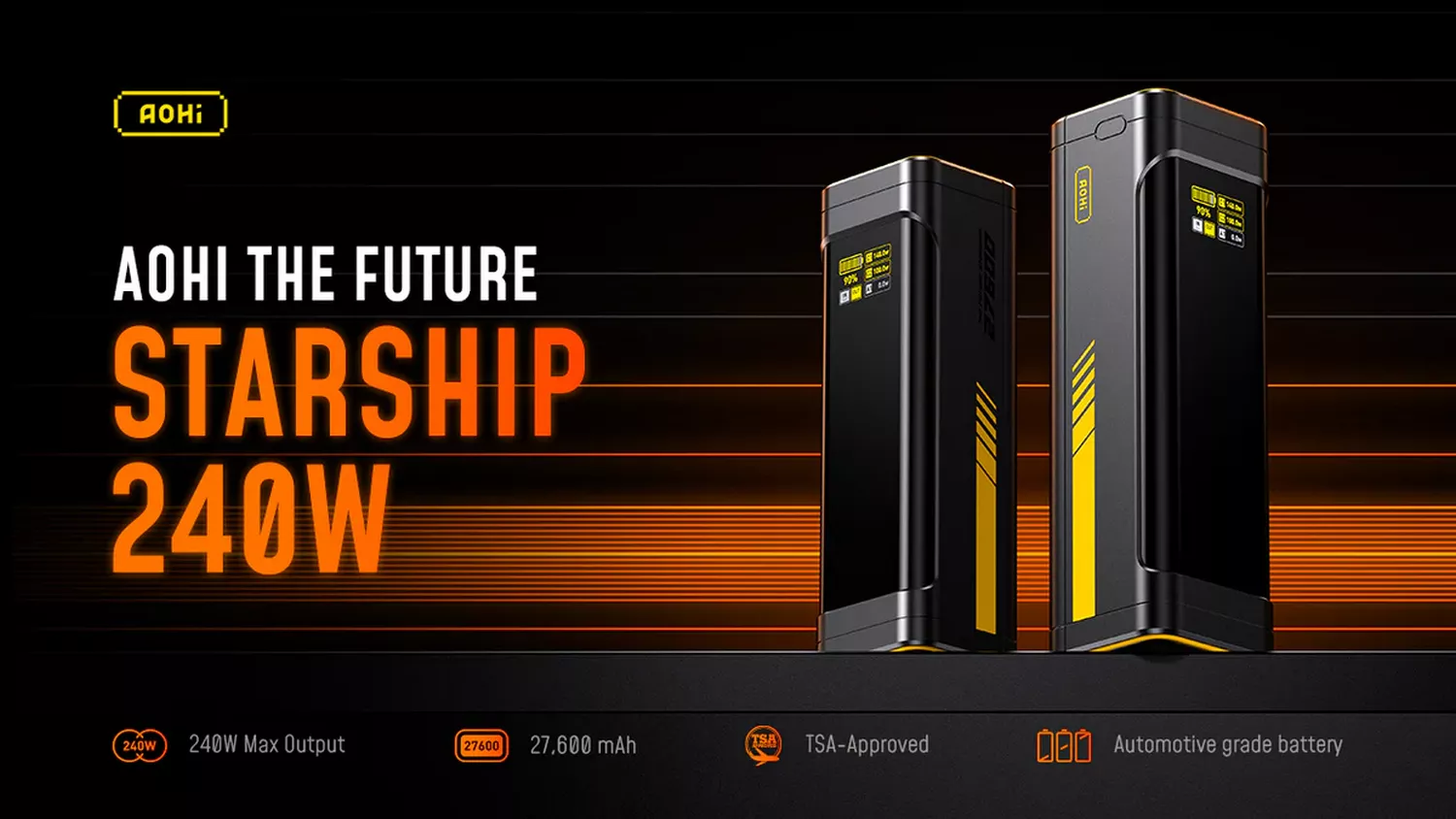 AOHI The Future Starship 240W 27600mAh Power Bank - Banner - AOHI KUWAIT - ALEZAY KUWAIT