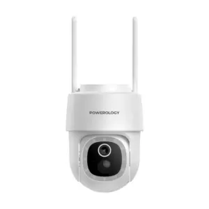 Powerology Built-in Solar Pan and Tilt Outdoor Camera - Powerology Kuwait - Alezay Kuwait