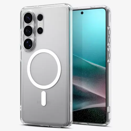 Samsung Galaxy S26 Ultra Case Ultra Hybrid Magfit Spigen - Clear White - Spigen Kuwait - Alezay Kuwait